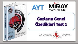 Miray Yayınları AYT Kimya Soru Bankası Gazların Genel Özellikleri Test 1 [upl. by Missy]