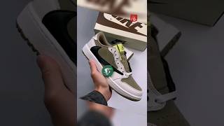 Travis Scott x Air Jordan 1 Low Golf Neutral Olive FZ3124200 [upl. by Falda]