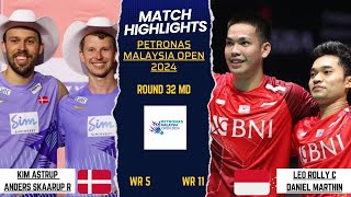 R32 Leo Rolly C Daniel MarthinINA vs Kim Astrup Ander S R DEN Petronas Malaysia Open 2024 [upl. by Lucy]