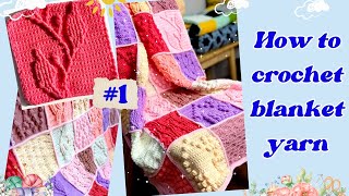 How To Crochet Blanket Granny Square 7 colors  Part 1 [upl. by Antipas]