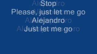 Lady Gaga  Alejandro lyrics [upl. by Afinom673]