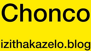 Izithakazelo zakwa Chonco ❤️❤️️ Chonco Clan Names Chonco Clan Praises [upl. by Essyla]