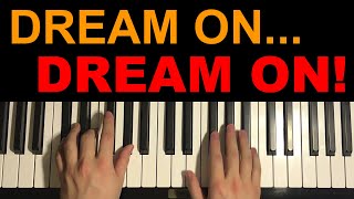 Aerosmith  Dream On Piano Tutorial Lesson [upl. by Leaffar]