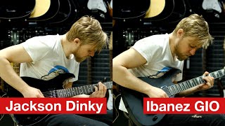 Jackson JS11 Dinky vs Ibanez GRG121DX Gio 🎸 Tone Demo [upl. by Vernor]