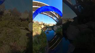 Sunrise flight under the bridge bridge fly sunrise colorado paramotor [upl. by Caniff]