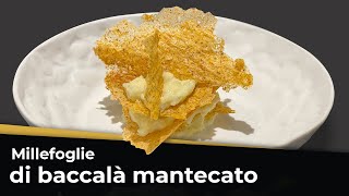 Millefoglie di baccalà mantecato e chips polenta [upl. by Alracal]