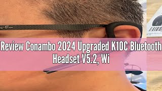 Review Conambo 2024 Upgraded K10C Bluetooth Headset V52 Wireless Headset with CVC80 Dual Mic Nois [upl. by Sherrill]