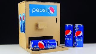 How to make PEPSI VENDING MACHINE from Cardboard [upl. by Oriane]