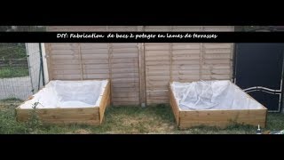 DIY  Fabrication dun bac pour potager en lames de terrasse [upl. by Sankaran]