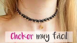 Cómo hacer un CHOKER muy fácil de macramé 259 [upl. by Berwick578]