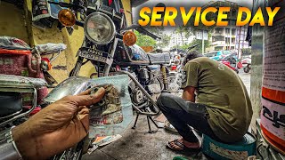 RX100 FULL SERVICE WITH ORIGINAL OLD STOCK YAMAHA PARTS 😍👌 [upl. by Ocimad]