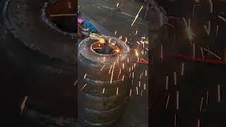 USING METAL INERT GAS WELDING PROCESS TO FIX EXCAVATORS DEEPER STICK ARMS WORN HOLE  LINE BORING [upl. by Leilamag]