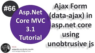 66 Using jQuery Unobtrusive AJAX in ASPNET Core  AspNet Core tutorial [upl. by Etnuahs836]