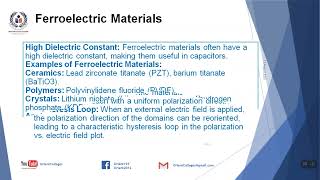 Piezoelectric ferroelectric and anti ferroelectric materials [upl. by Ericka297]