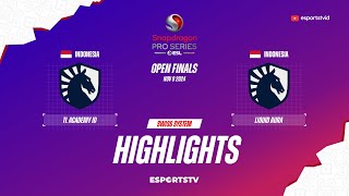 TL Academy ID vs Team Liquid ID HIGHLIGHTS Snapdragon Pro Series Season 6  TLID VS TLAC ESPORTSTV [upl. by Ssyla961]