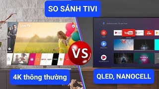 So sánh Tivi 4K thông thường với Tivi Qled Sony  Samsung Nanocell LG Có đáng mua [upl. by Imuya]