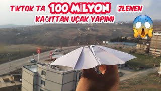 KAĞITTAN KANAT ÇIRPAN UÇAK YAPIMI SESLİ ANLATIM  😍 [upl. by Satterlee]