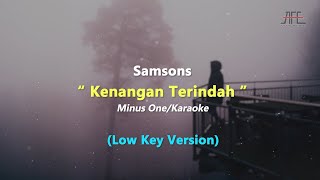 Samsons  Kenangan Terindah  Karaoke  Piano Violin Low KeyNada Rendah [upl. by Olgnaed]