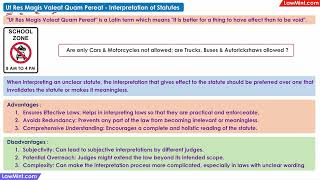 Ut Res Magis Valeat Quam Pereat Interpretation of Statutes [upl. by Dazraf]