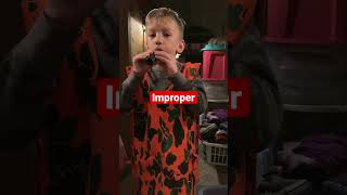 Deer Season  How to Doe Bleat by Kids shorts 🦌🤯 [upl. by Nashner]