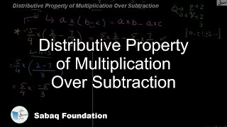 Distributive Property of Multiplication Over Subtraction Math Lecture  Sabaqpk [upl. by Neemsaj253]