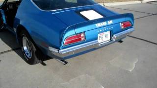 1972 Trans Am idle with rev with new crossflow muffler [upl. by Pernell681]