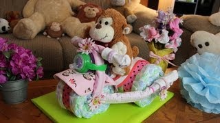 How To Make A Diaper Cake For Baby Girls [upl. by Arleen]