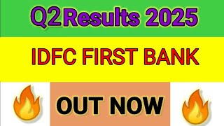 IDFC FIRST BANK Q2 results 2025  IDFC FIRST BANK results today  IDFC FIRST BANK Share News [upl. by Unhsiv]