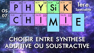 Physiquechimie  Première  03 Choisir entre synthèse additive ou soustractive [upl. by Ymac]