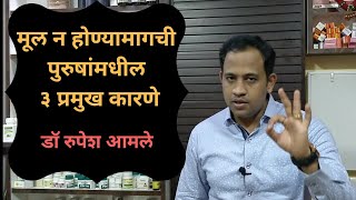 मूल न होण्याची पुरुषांमधील कारणे l Male Infertility Reason by Dr Rupesh Amale [upl. by Akinet]