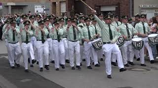 Schützenfest 2024 in GrevenbroichGustorf Das Grenadierorps zur Königsparade [upl. by Lecram]