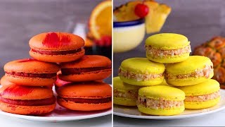 6 Way Yummy Macarons Recipe Easy  Learn How to Bake Delicious French Macarons  DIY Dessert Ideas [upl. by Nylime226]