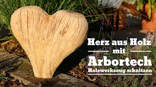 Großes Herz aus Holz schnitzen mit Arbortech Turboplane und Woodcarver [upl. by Ahcropal688]