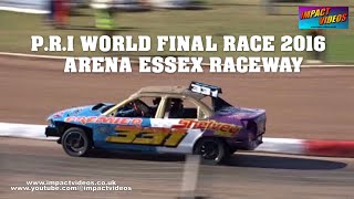 Arena Essex PRI World Final Race 2016 National Bangers [upl. by Adnouqal760]