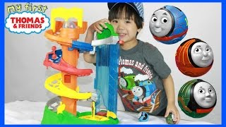 MY FIRST THOMAS amp FRIENDS RAIL ROLLERS SPIRAL STATION Toy Train for Babies Toddlers KIDS TOY REVIEW [upl. by Anehsak]