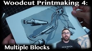 Woodcut Printmaking Basics 4  Multi Blockcolor printing [upl. by Rolat]