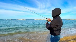 Erano ANNI che non li pescavo dalla Spiaggia Spinning Leggero in Mare con Esche Rigide Metal Jig [upl. by Wong706]