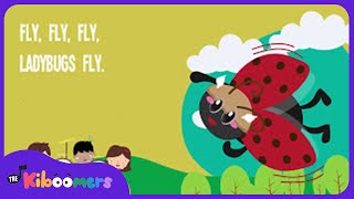 Ladybugs Fly Lyric Video  The Kiboomers Preschool Songs amp Nursery Rhymes [upl. by Nyltyak]