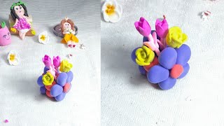 How to Create Stunning Polymer Clay Miniature Flowers  Easy DIY Polymer Clay for Beginners [upl. by Annoit]