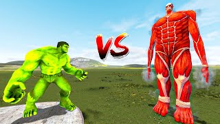 HULK vs COLOSSAL TITAN Attack on Titan [upl. by Chilson]