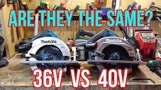 Makita 40v Circular Saw VS Makita 36v 18v x 2 Circular Saw  Are They The Same Lets Look Inside [upl. by Anaujait]