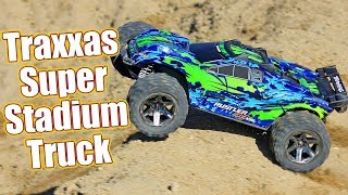 SUPER 4WD Stadium Truck Basher Traxxas Rustler 4x4 VXL RTR Review amp Action  RC Driver [upl. by Ardnahc]