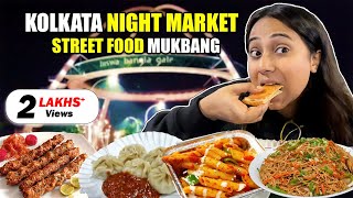 Kolkata Night Market Street Food MUKBANG  Biswa Bangla Street Food Chowmein Pasta Hills Momo [upl. by Dasie]