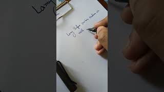 Writing sample of LAMY Safari Umbra Medium Nib with Pelikan 4001 BlueBlack Ink [upl. by Rednas791]