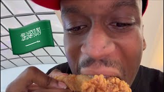 BLACK MAN TRIES SAUDI KFC [upl. by Nosyaj344]