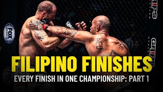 Every Filipino Finish In ONE Championship  Part 1 [upl. by Farlay]