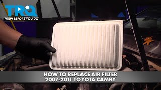 How to Replace Air Filter 20072011 Toyota Camry [upl. by Idnak178]