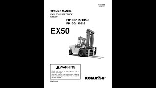 Komatsu EX50 FD1001151358 FD150160E8  SM228 BEE08E101 Service manual [upl. by Annotahs]