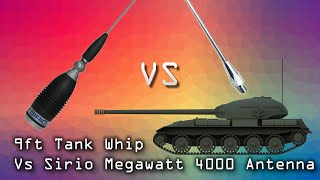 Sirio Megawatt 4000 vs 9ft Tank Whip  Non Conclusive CB Radio DX Test [upl. by Akinimod189]