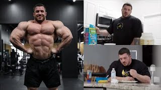 Brett Wilkin Shares 5000Calorie Full Day Of Eating 12 Weeks from Next Bodybuilding Show [upl. by Leiso]